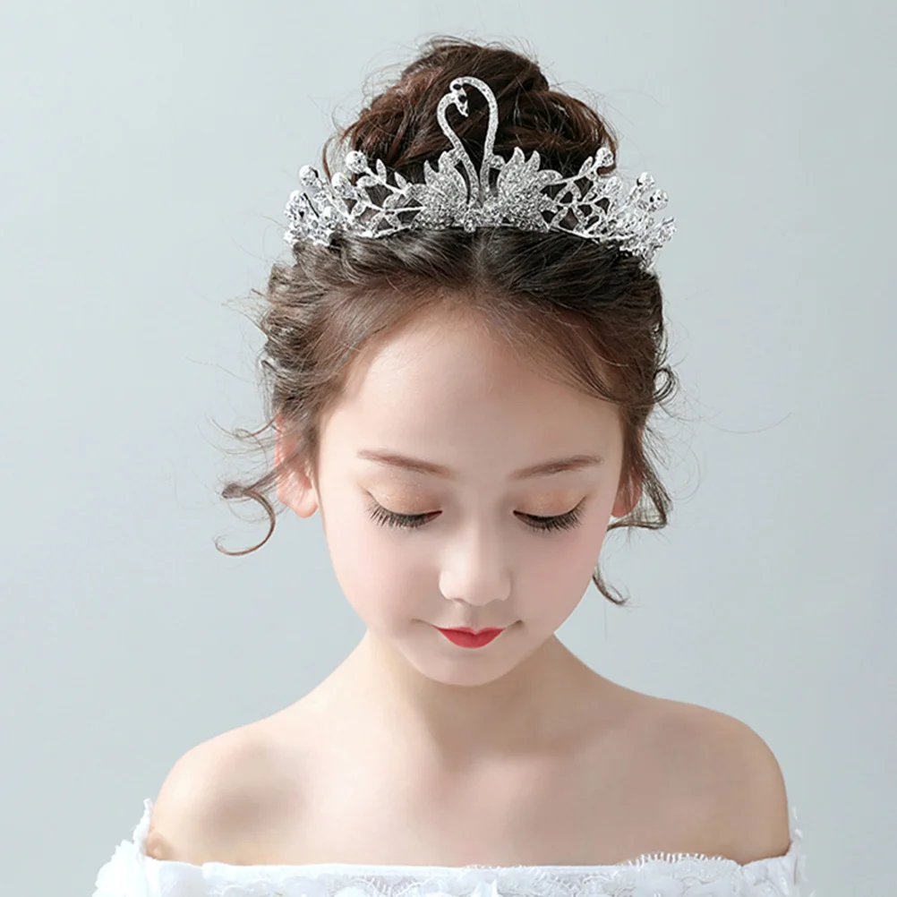 

1Pcs Small Crown Hair Hoop Silver Creative Hair Decoration Delicate Lightweight Rhinestone Crown Headdress for Girls