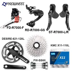 Shimano 105 R7000 Groepset 2x11S Voor Achterderailleur 11S 25/28/30/32T KMC X11 Keten Racefiets Groepset Crankstel 39/53T