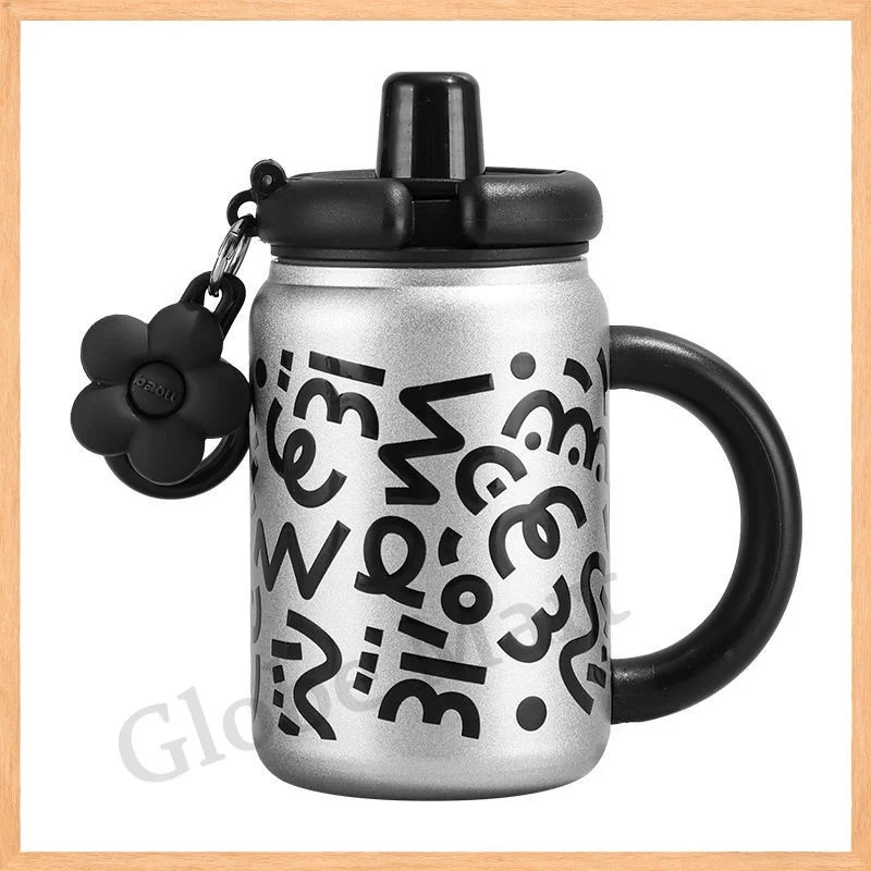 

New Arrival Shockproof Large Capacity Insulated Tumbler 316 Stainless Steel Straw Equipped Stylish Best Selling For Girls Studen