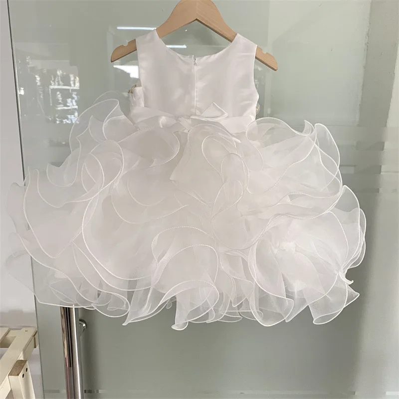 High Quality Ruffled Princess Ball Gown Dress for 1-5-Year-Old Girls Birthday Carnival Pageant Party Dress for Kids Cute