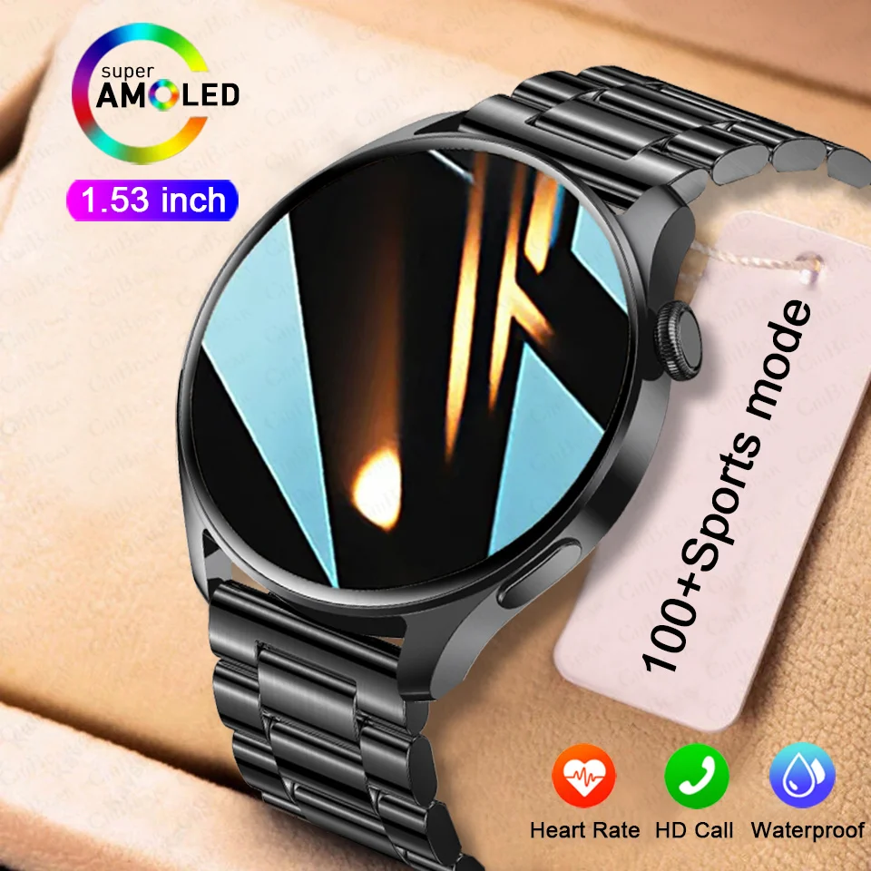 2025 deportes nuevos reloj inteligente hombres Bluetooth llamada pantalla completamente táctil impermeable ritmo cardíaco AI Vioce música Smartwatch para Android IOS