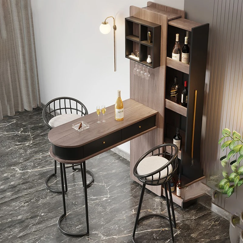 Dining Nordic Bar Dining Table Cocktail Coffee High Wooden Bar Counter Table Aesthetic Mesa De Jantar Living Room Furnitures