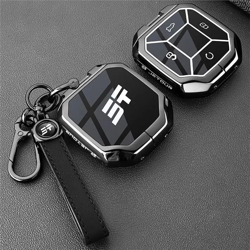 

For Jetour T1 2025 TPU Car Key Case For Jetour Traveler 2023 2024 Remote Cover Shell Keychain Fob Accessories Key Protection