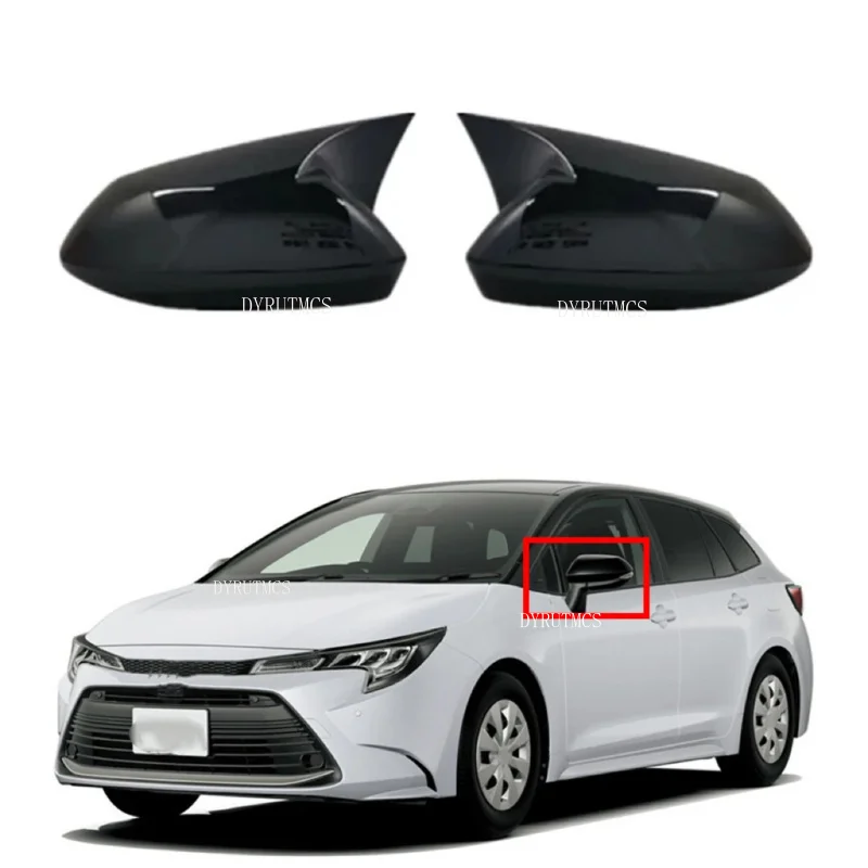 Rearview Side Mirror Cover  Wing Cap Fit For Toyota Corolla 2019 2020 2021 2022 Door Rear View Case Trim Carbon Fiber Look