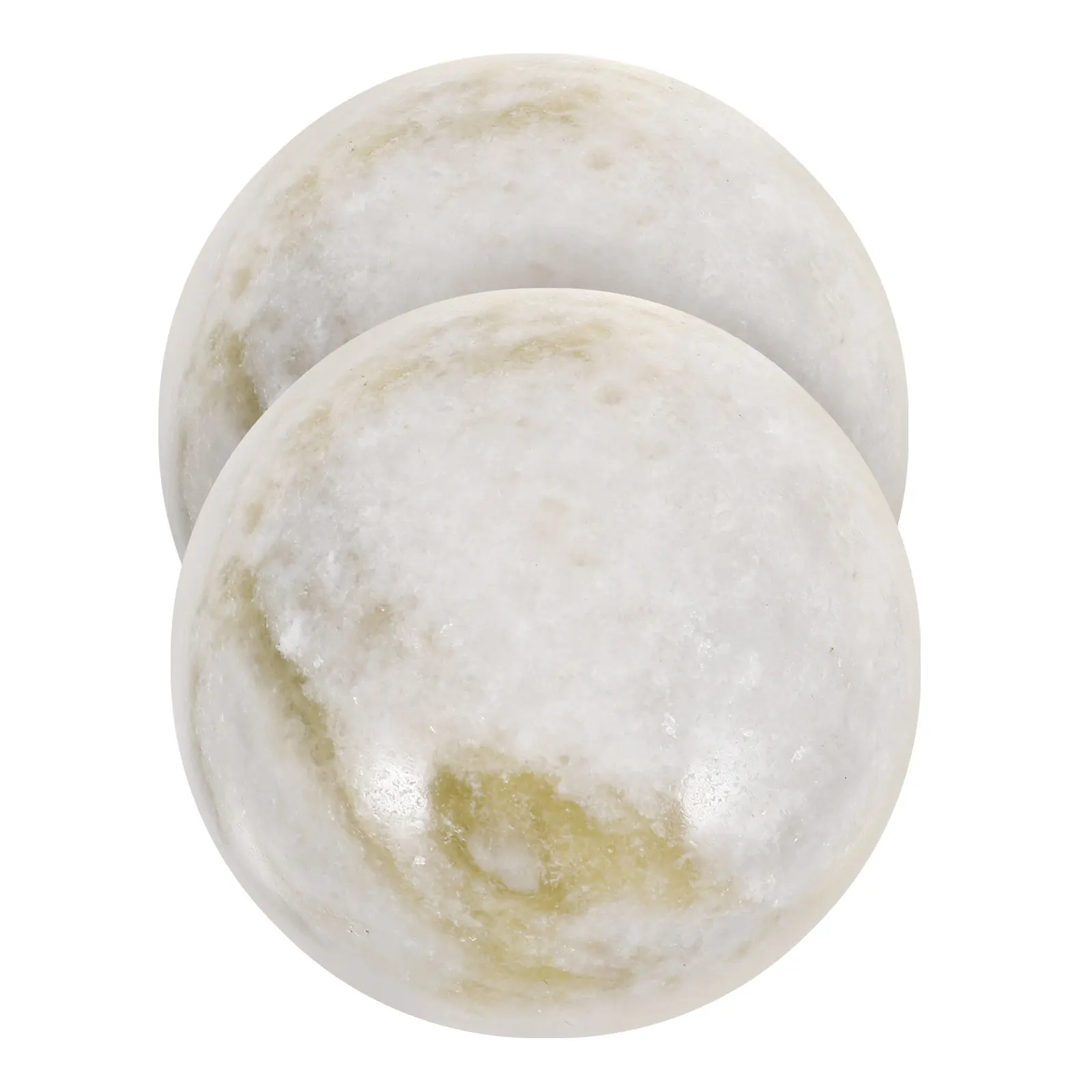 2Pcs Jade Handballs Smooth Polished Massage Balls for Hands Portable Compact Hand Exercise Balls to Relieve Fatigue Improve