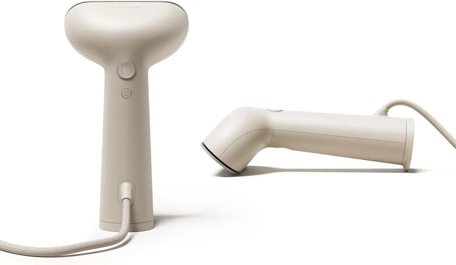 Handheld Clothes Steamer Cirrus 3, 1200W, US Plug, Heated Ironing Plate, Fast Heat Up, Garment Wrinkle Remover (Beige)