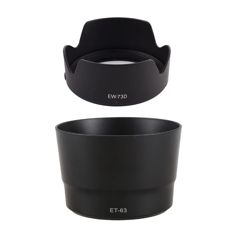 HFES 2Pcs Lens Hood: 1Pcs EW-73D Lens Hood Shade Protector Cover & 1Pcs ET-63 Lens Hood