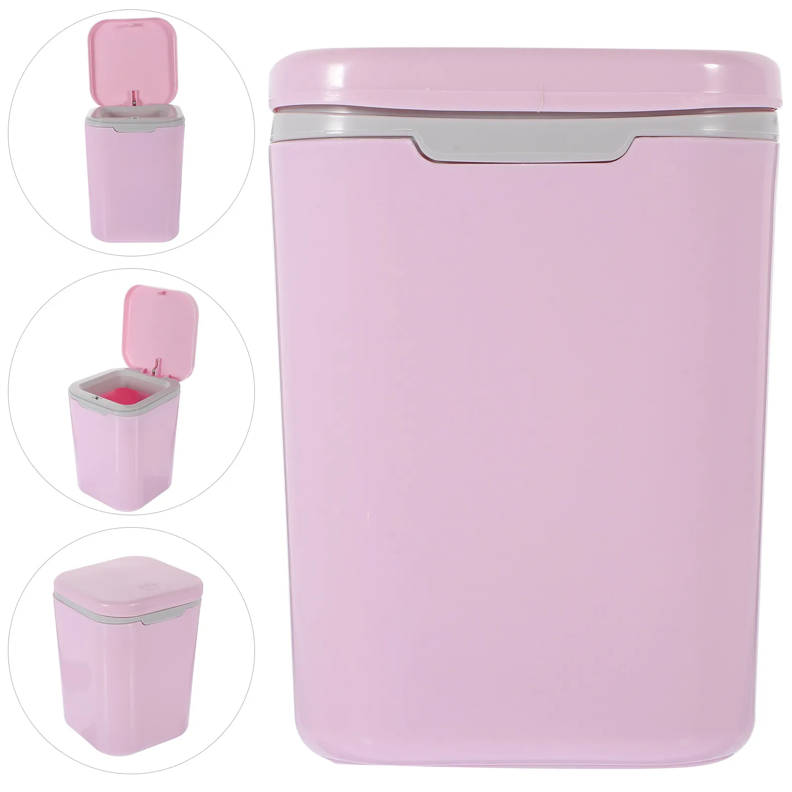 Desktop Trash Can Small Compact Cute Waste Container for Office Desk Home Study Living Room Bathroom Kitchen Tabletop Garbage
