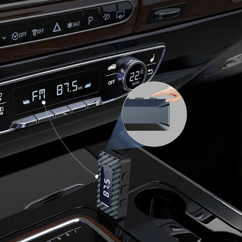 Bluetooth Car Adapter Wireless FM Transmitter Bluetooth Receiver Wireless Adapter Stereo Audio Input Output For Truck Auto