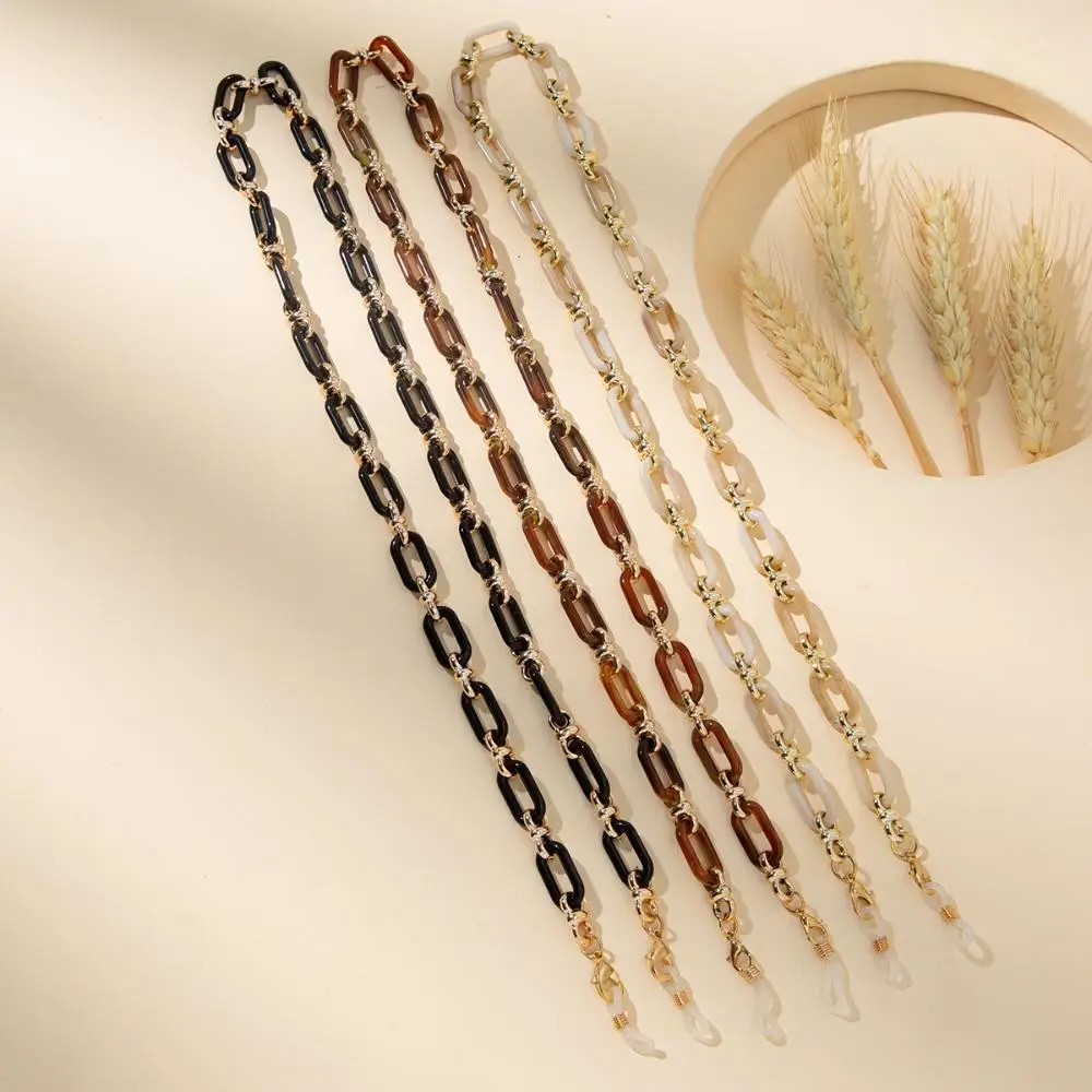Accessories Acrylic Resin Glasses  Eye Wear Accessories Eyeglass Lanyard Metal Chain Neck Strap Neckband Glasses Chain