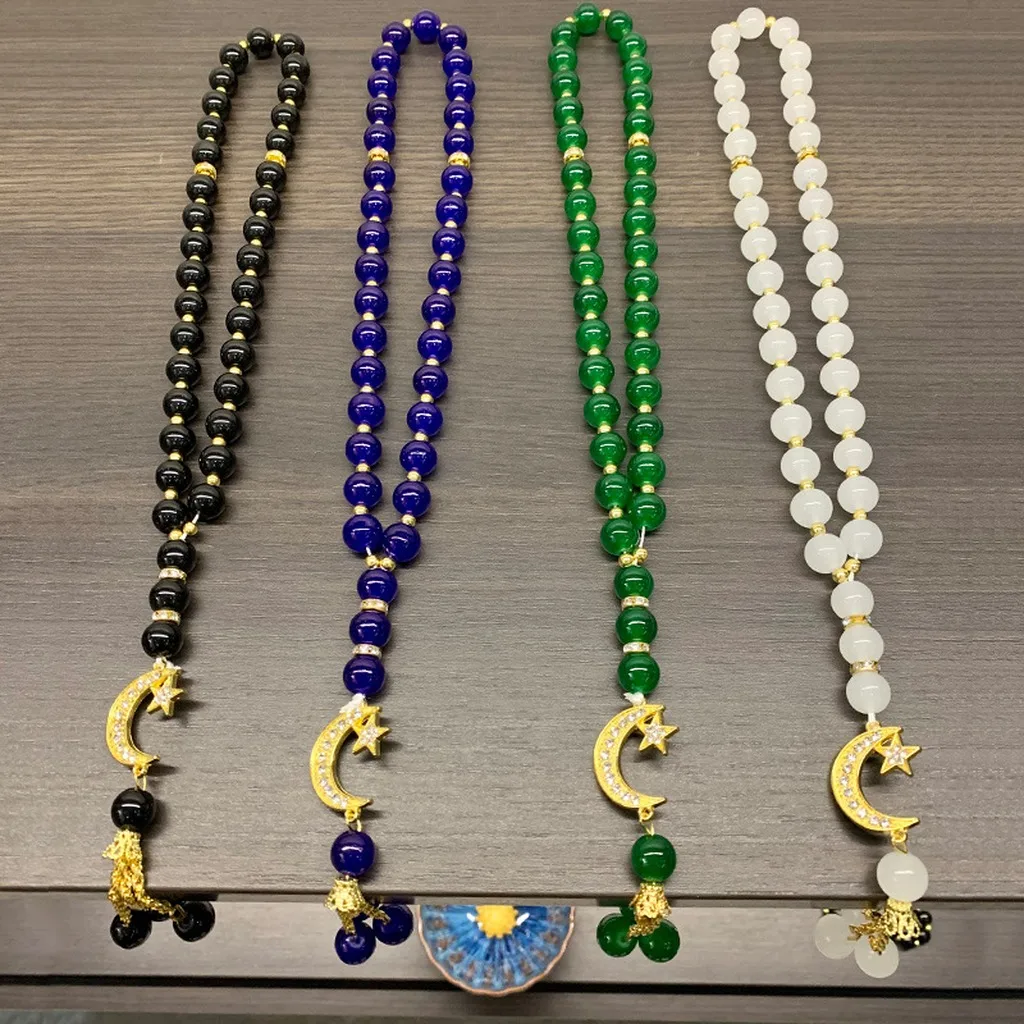 Prayer Beads Unisex Ethnic Jewelry Tasbih Rosary Bracelet Generous Moon Star Bracelet For Prayer Counting Exhibition Gift