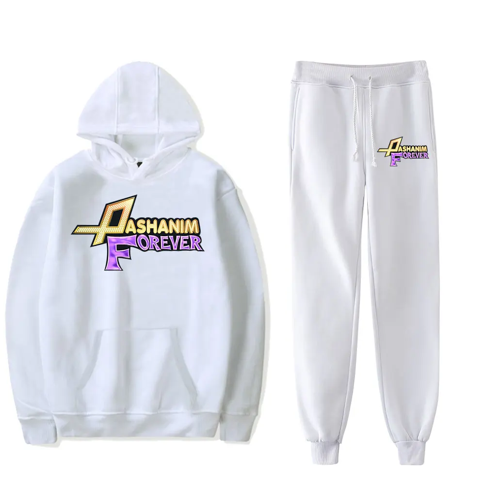 Pashanim Forever Jumpsuits Vintage 90s PULLOVER Fashion Merch Hoodies Set Men Women Tracksuit Pants Two-Piece Suit