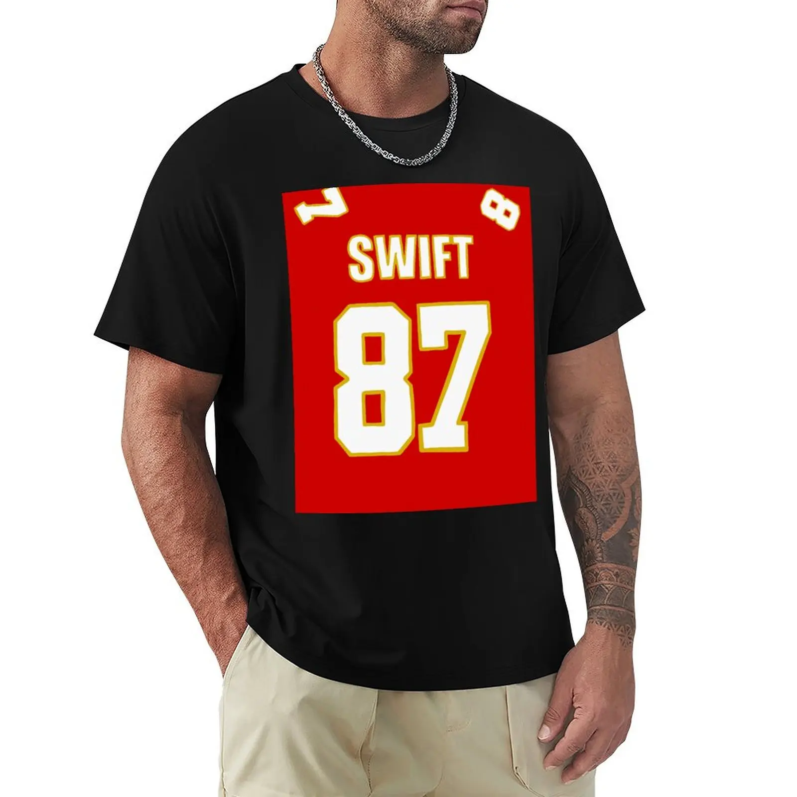 Swift Kelce Jersey T-Shirt Plus Size Everyday Tee Shirt