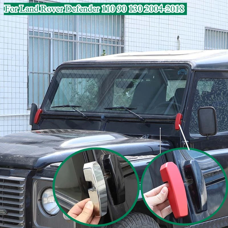 For Land Rover Defender 2004-2018 Aluminum Car Covers For Windscreen-Bulkhead Support Bracket Windscreen Bulkhead Bracket Cover