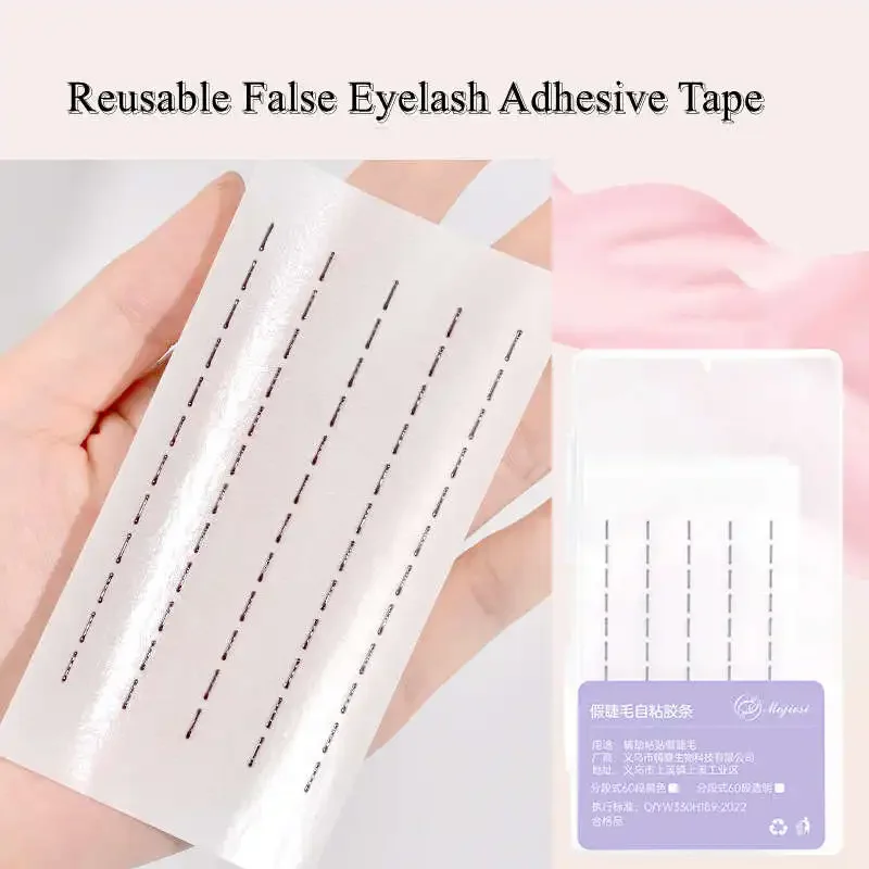 Self-Adhesive False Eyelash Strips Glue Replacement Ideal Method for Applying Waterproof Adhesive Strips False Eyelashes Black