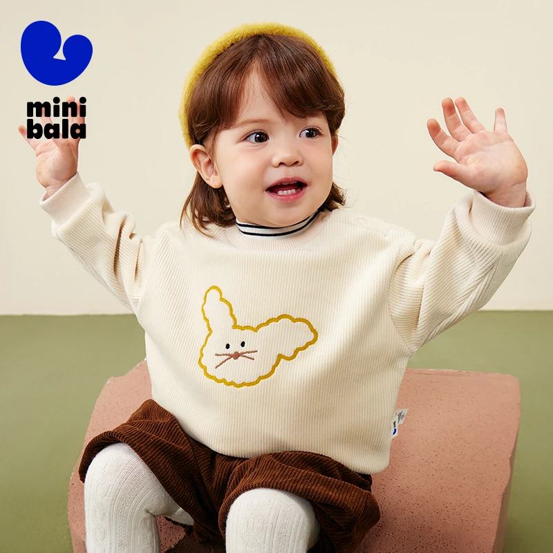 سويت شيرت ميني بالا للأطفال 2025 شتوي مبطن بالصوف مكون من طبقتين برقبة سلحفاة #3