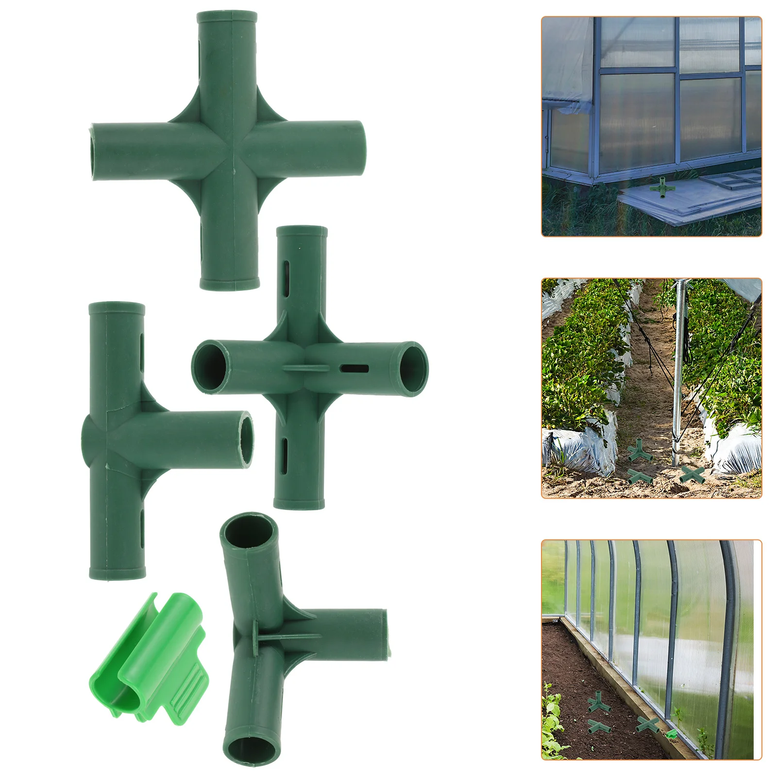 1Set Greenhouse Connector Kit Plastic Durable Connectors Film Clamps for Greenhouse Construction Gardening Agriculture