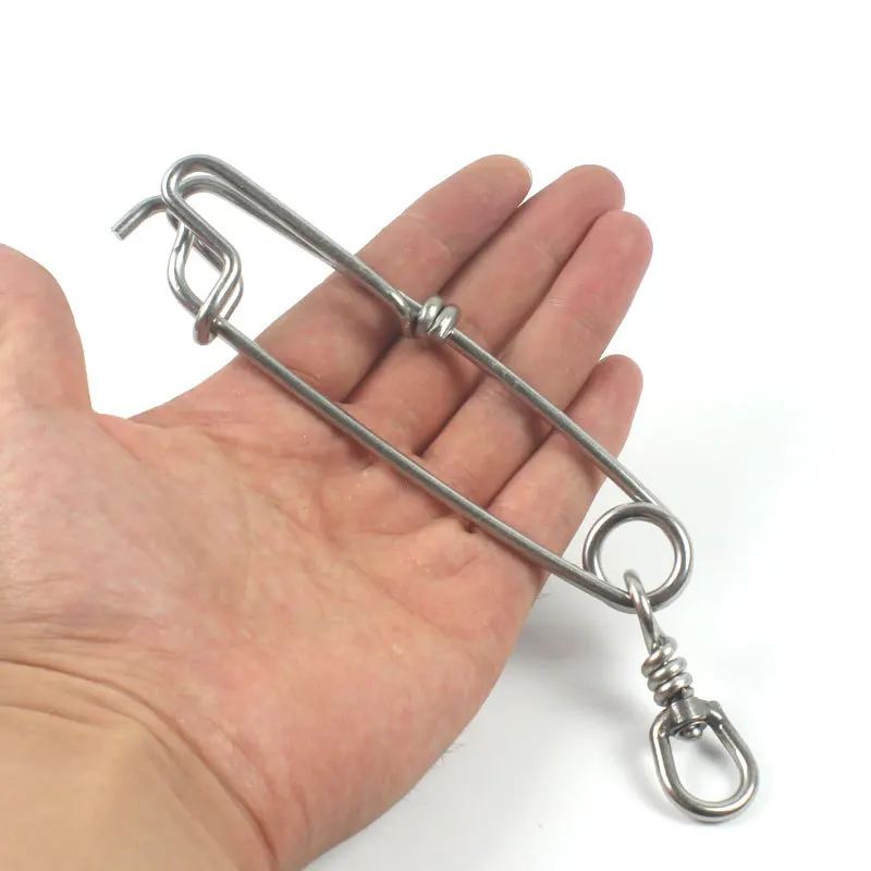2PCS Stainless Steel Tuna Fishing Clip Snap with B.L Swivel for Spearfishing Long Line Fishing Accessories
