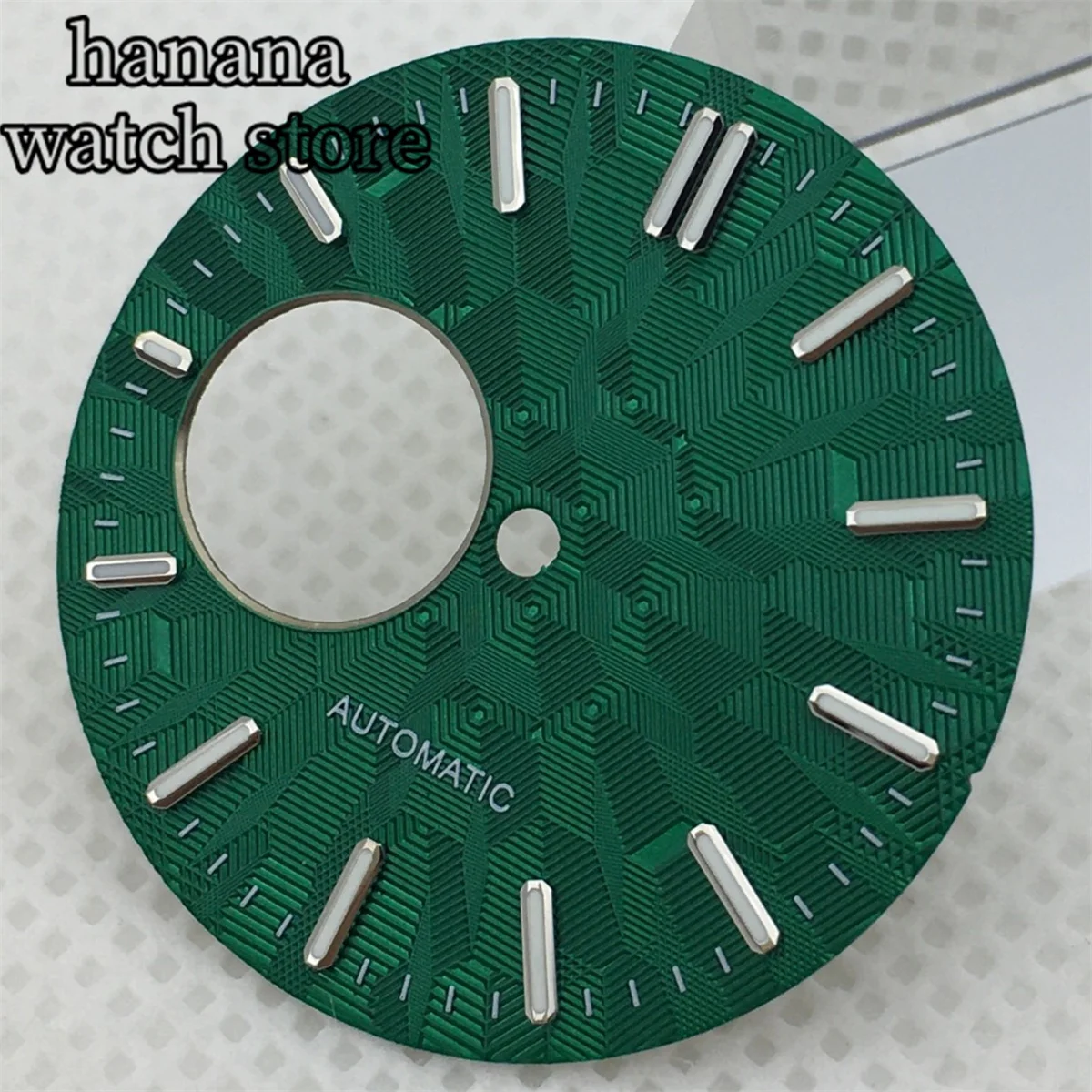 30.9mm blue green white black hollow dial with NH38 automatic movement green glow-in-the-dark watch replacement accessories