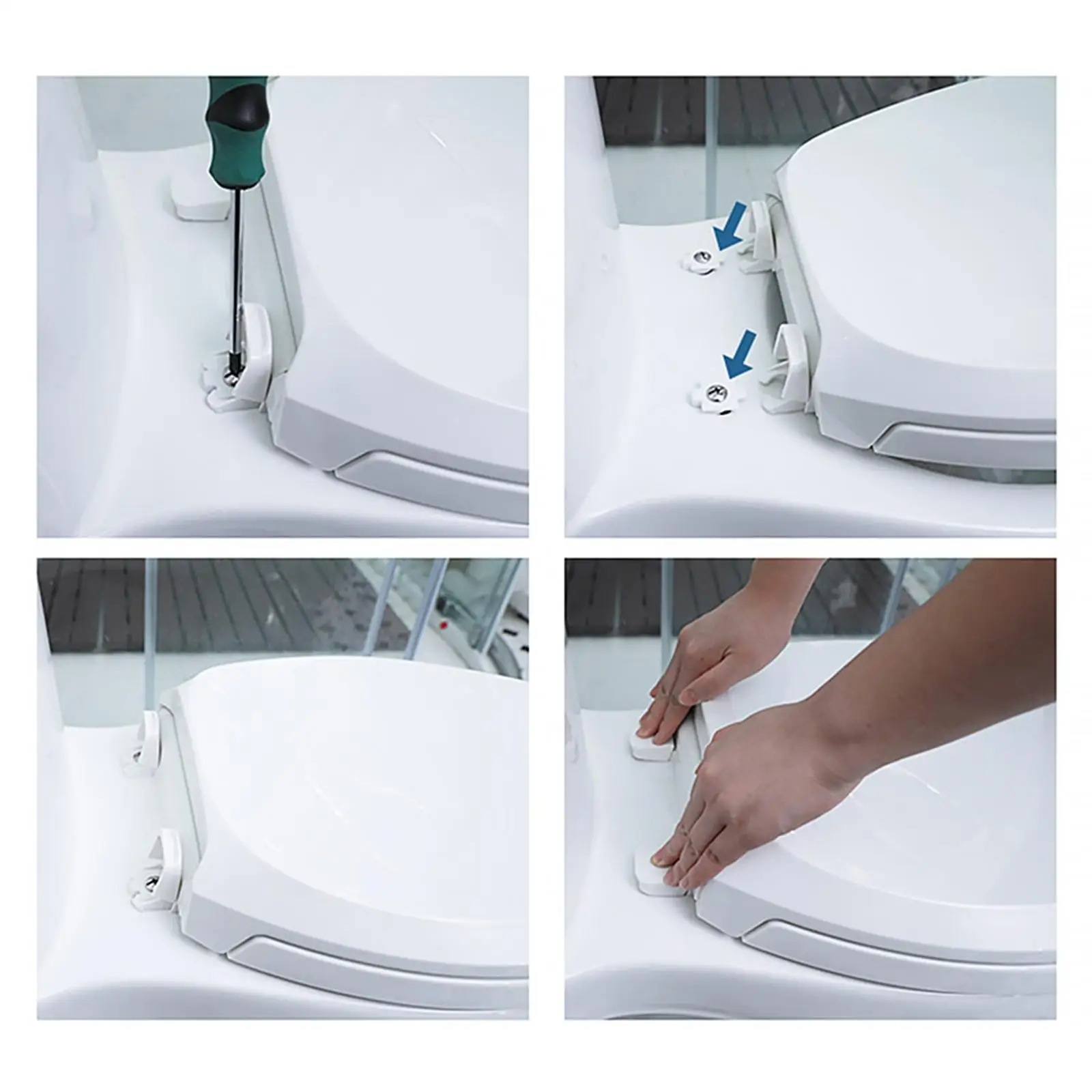 

Комплект быстросъемных петель для сиденья унитаза из полипропилена, белый, для автоматического унитаза