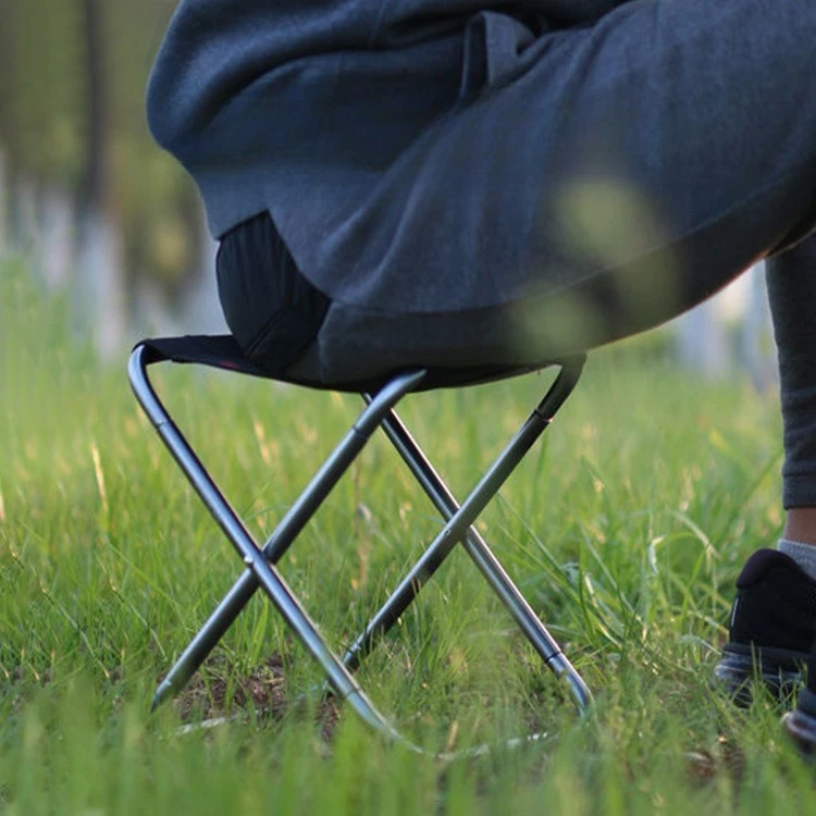 Outdoor Aluminum Alloy Folding Chair Stool Portable Fishing Stool Pony Camping Bench