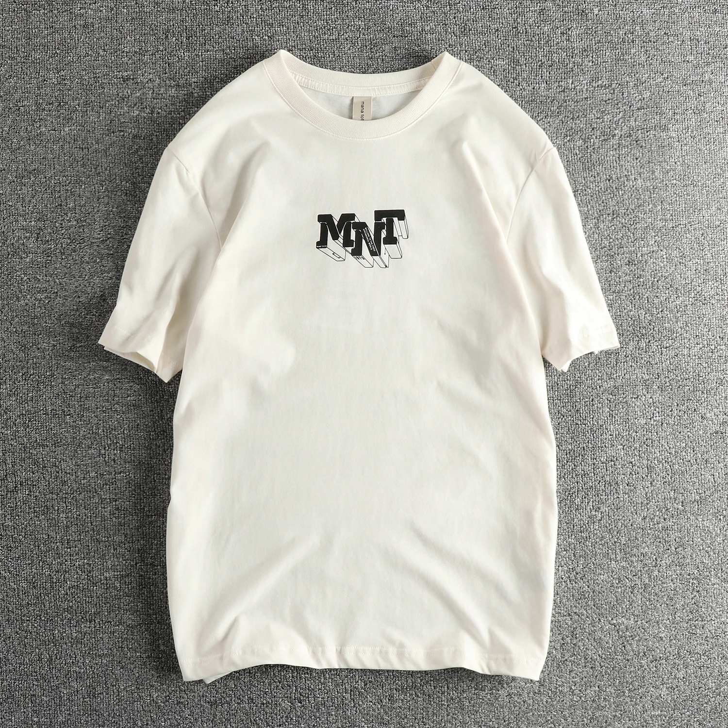 2025 Summer New American Retro Short Sleeve O-neck Letter Printed T-shirt Men's Fashion 100% Cotton Washed Casual Youth Tops