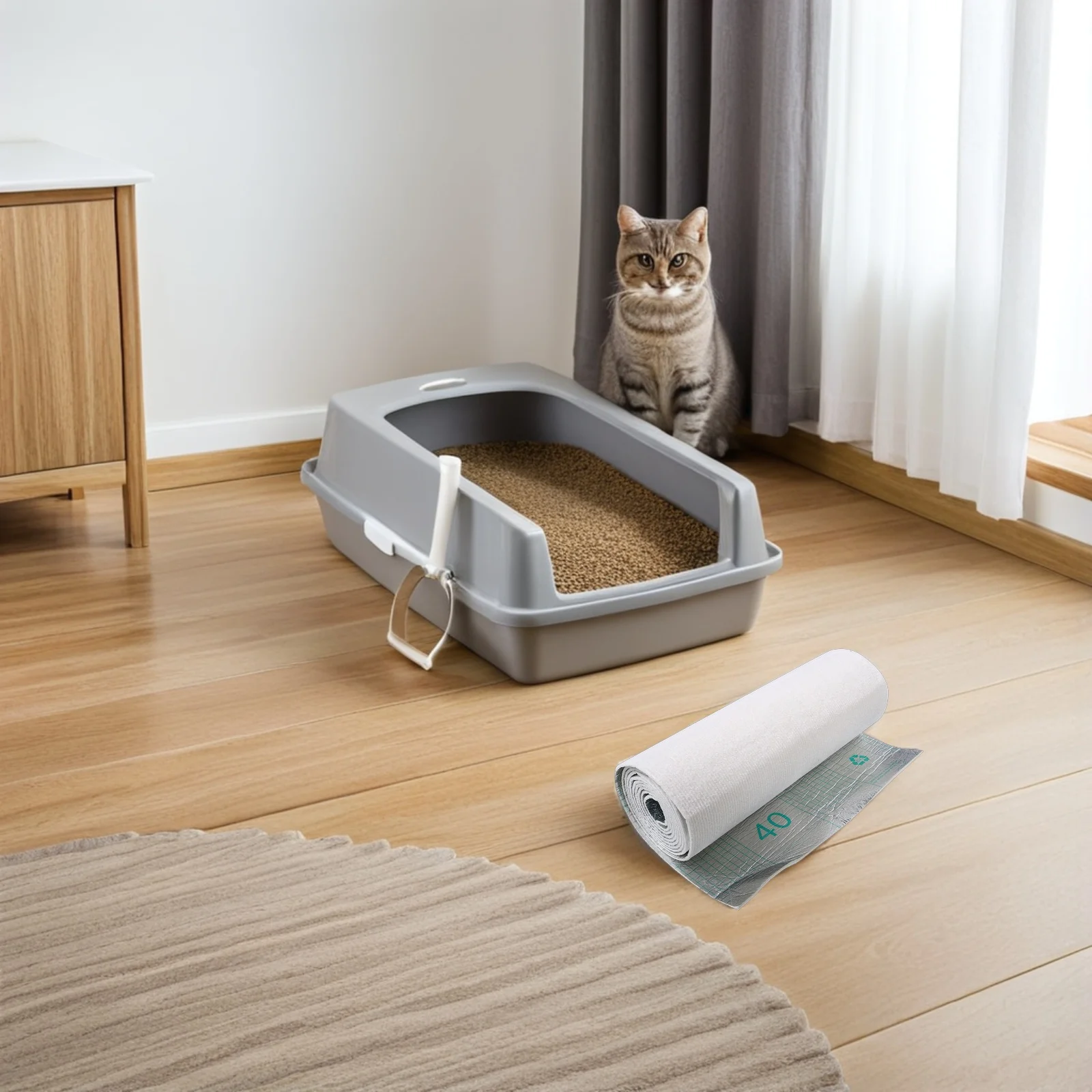 

Sturdy Cat Scratching Mat Sofa Protector Couch -Resistant Non-Shedding Fabric Wall Mounted Scratch Pad for couch