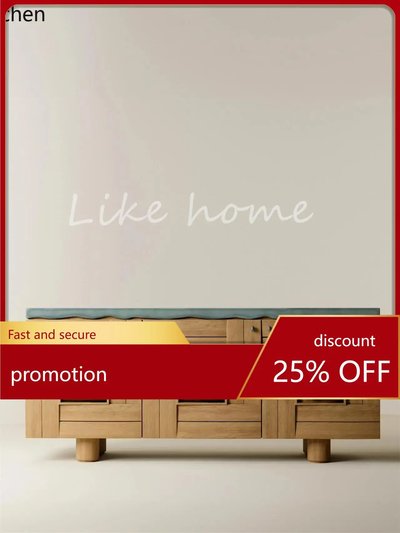 

YFY solid wood chest multi-functional dining side cabinet retro home modern living room locker