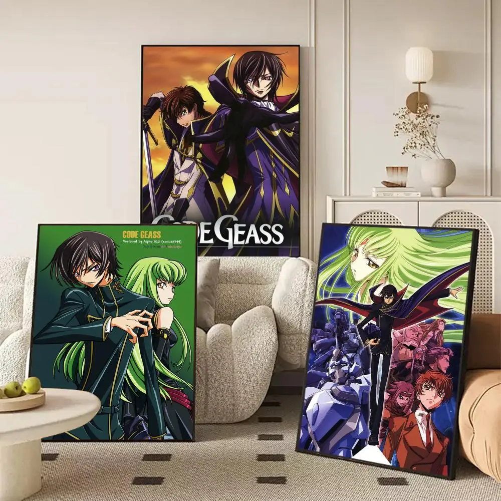 Code G-Geass Zero Anime Poster Self Adhesive Wall Stickers Removable Room Decor Aesthetic Space Murals Fancy Gift