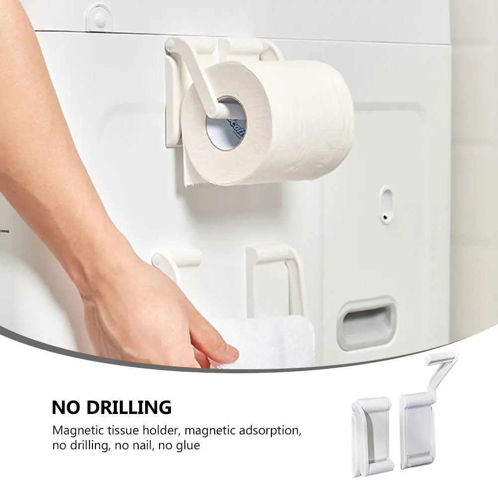 

1Sets Magnetic Tissue Storage Rack ABS Plastic Adjustable Bathroom Towel Holder Rotatable Paper Towel Hanger Bathroom Rack