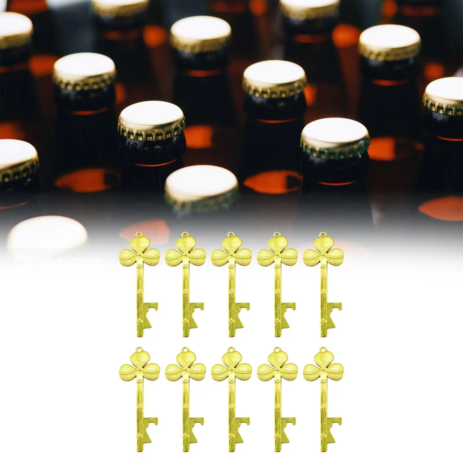 10개 키체인 펜던트 병따개 우아하고 다용도인 가방 장식 선물 파티 기념품 여성용 장식품