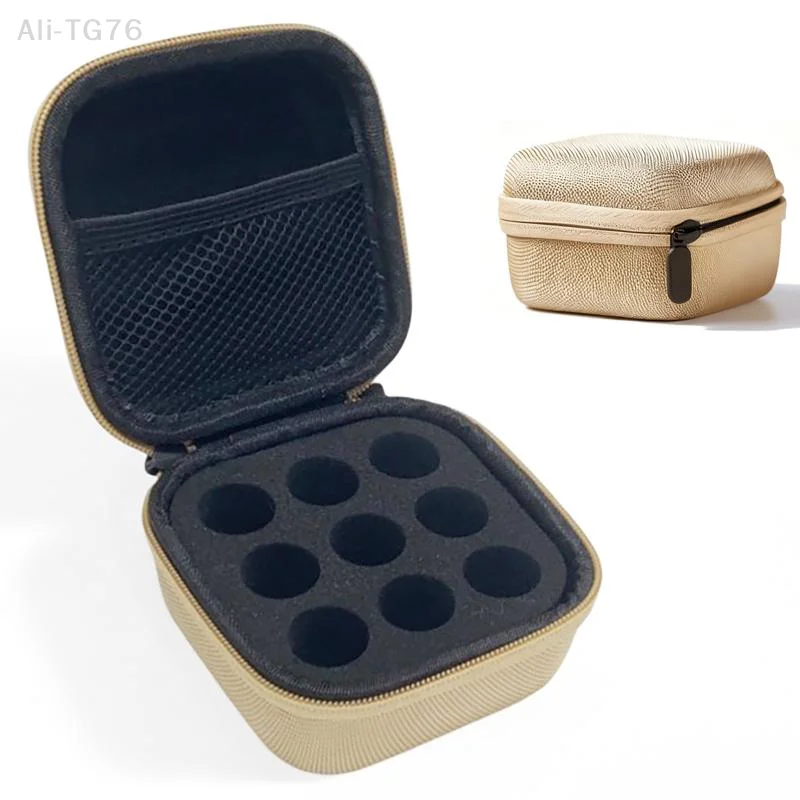 [P] 1Pcs Waterproof Dust-proof Essential Oil Case 10ML Insulin Vial Storage Case 9 Slots EVA Insulin Organizer Diabetes Care