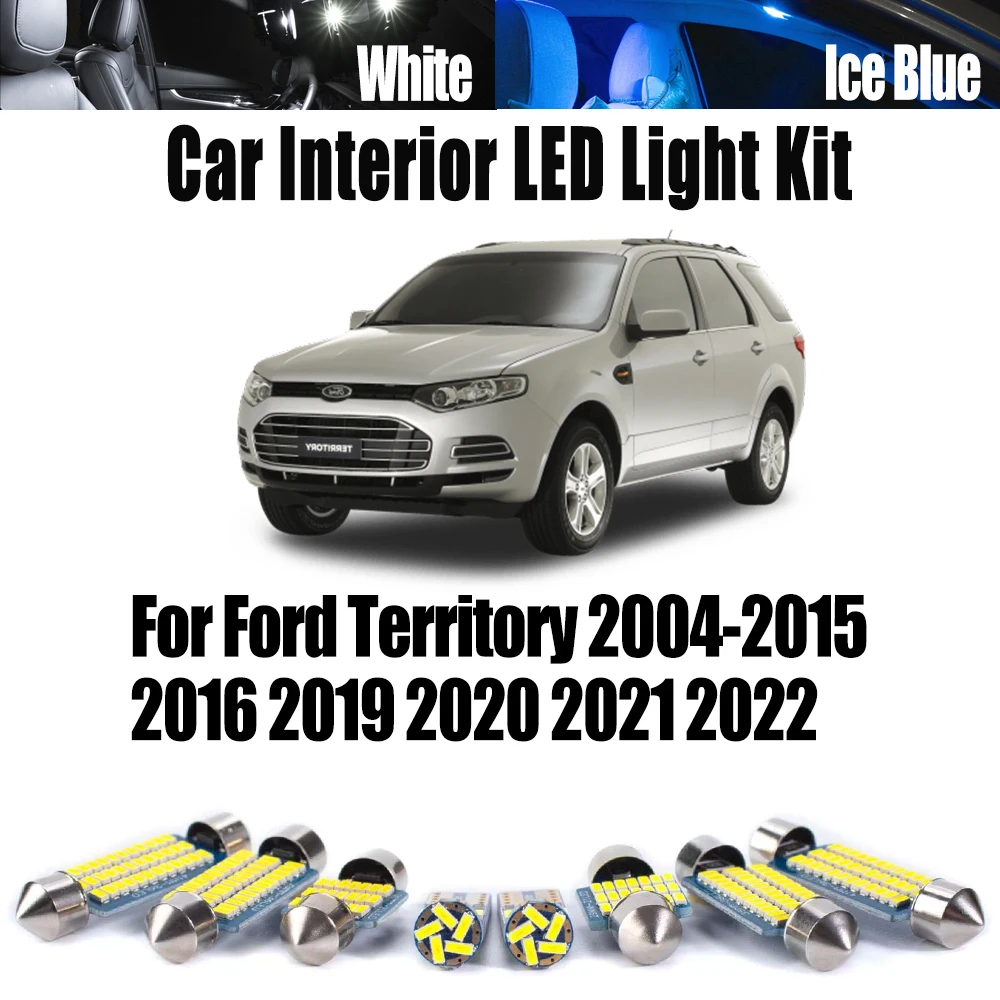 

Светодиодный комплект внутреннего освещения купольной двери Canbus для Ford Territory 2004-2015 2016 2019 2020 2021 2022 Автомобильные лампы номерного знака