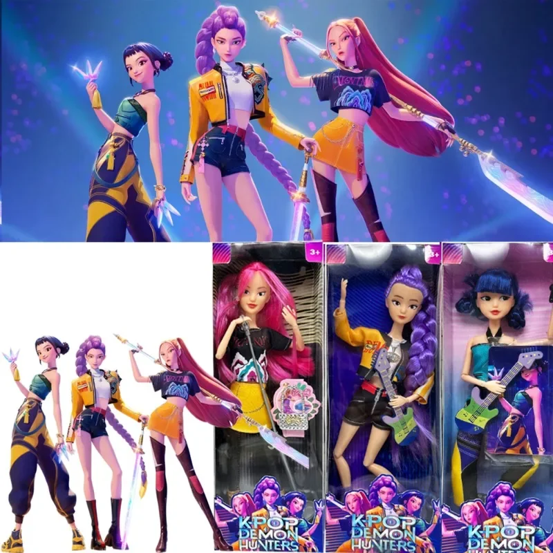 2025 المنتجات الشعبية مجموعة كاملة من دمى K-POP الجديدة لصيد الساحرة Lumi È Re Mira Zoe دمى الفينيل التماثيل هدايا عيد الميلاد للأطفال #4