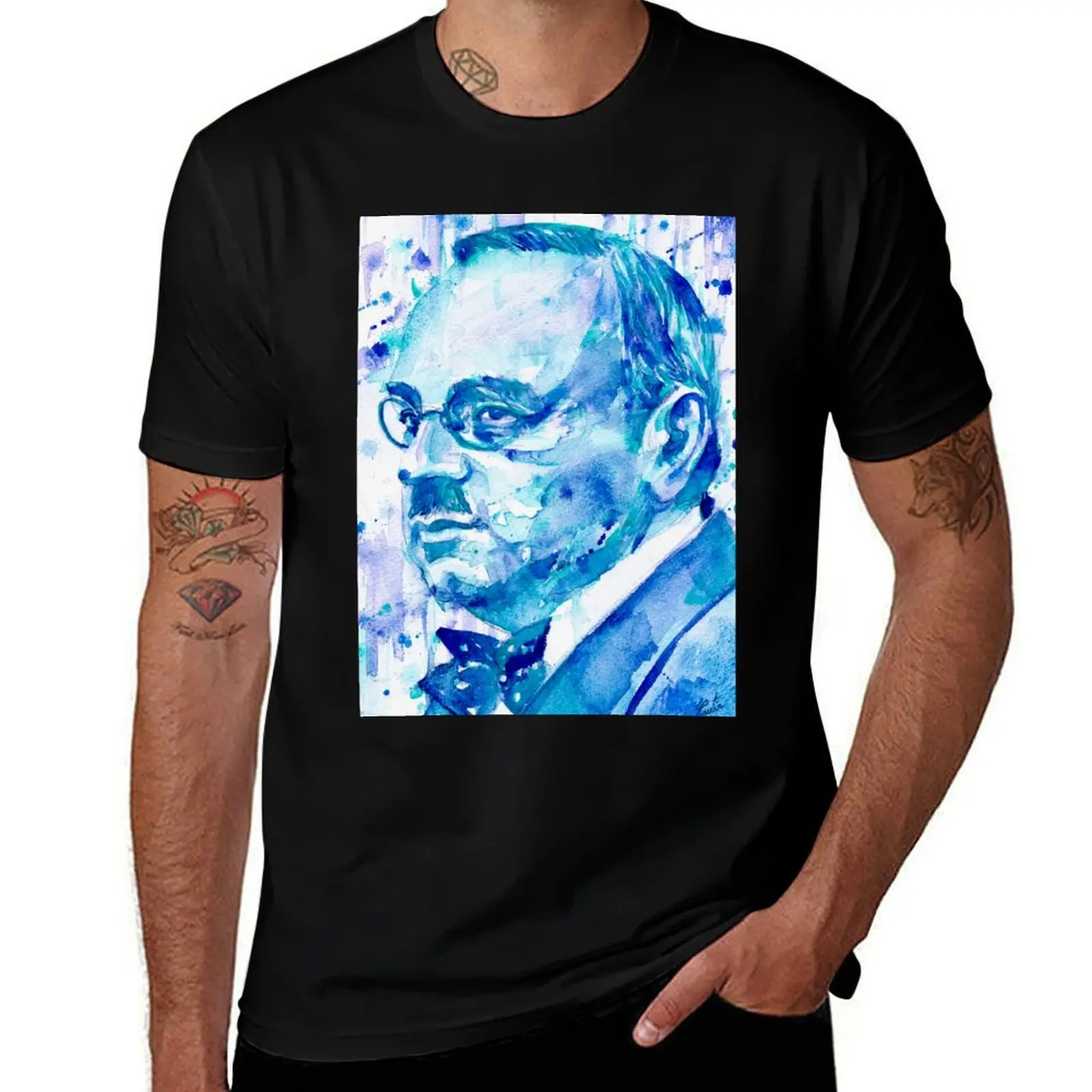 ALFRED ADLER - watercolor portrait .4 T-Shirt Casual Loose Fit Summer Tee Shirt
