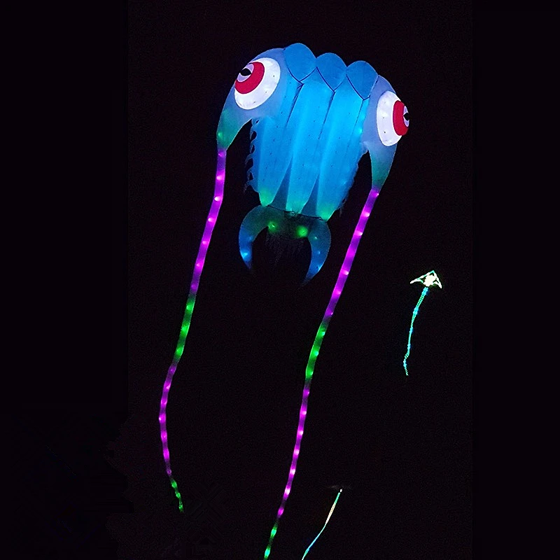 free shipping led kites trilobites kite for adults kite string line windsurfing papalote outdoor toys sport professional kites