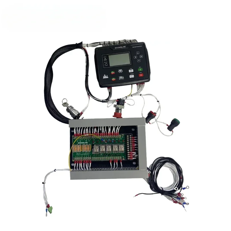 

Diesel generator control unit with controller which can be customized apply to genset control cabinet without outer shell