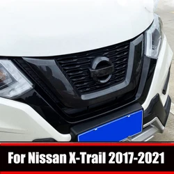 For Nissan X-Trail X Trail T32 2017-2021 ABS carbonfiber Front Engine Machine Grille Grid U-shaped middle mesh decorative frame