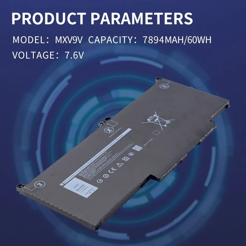MXV9V Laptop Battery for Dell Latitude 5300 5310 7300 7400 E5300 E5310 E7300 E7400 Latitude 5300 5310 2-in-1 Inspiron 7300/7306