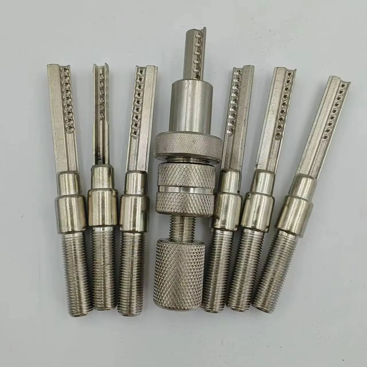 GOSO 14Pcs Locksmith Toolkit Spring Loaded Bump Lock Tools Two-Row Semi Circle Keyway A.B KABA Locksmithing Equipment