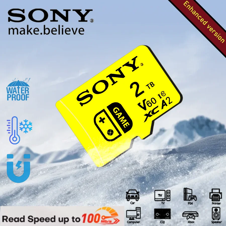 

SONY Micro SD Card A2 V60 Fast 4K UHD TF Memory Card Compatible with Lenovo Nintendo Switch Drone - 2TB 1TB 512GB 256GB 128GB