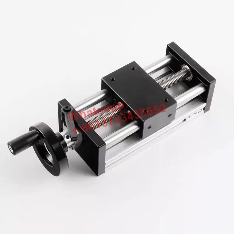 Linear Guide Manual Sliding Table 50MM100MM Stroke Ballscrew SFU1605 Handwheel Double Optical Axis CNC Table Saw 3D Printer