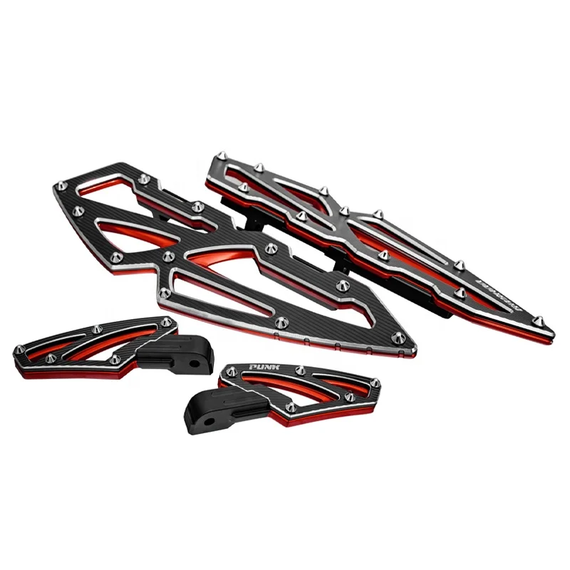 

STLF Modified Motorcycle Parts Gashoo Rider Passenger Foot Board Aluminum Alloy New Retrofit Upgrade Pedal Plate for Touring Sof