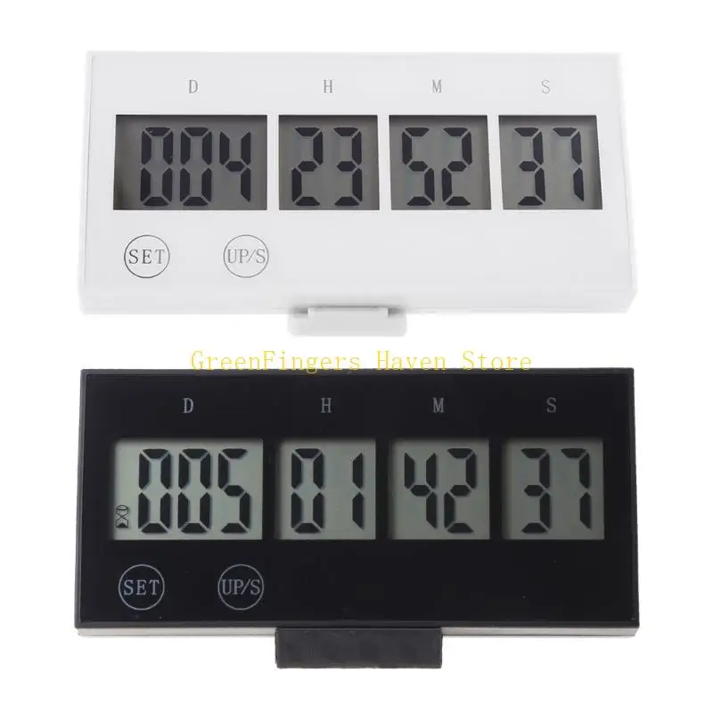 F68D Days Countdown Clock LCD Digital Screen Kitchen Timer Event Reminder for Lab