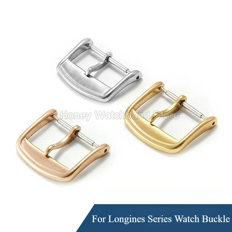 Para Longines L2 Master Evidenza L4 La Grande Classique Flagship, Hebilla de Acero Inoxidable Dorado Rosa de 18 mm, Antidescoloración
