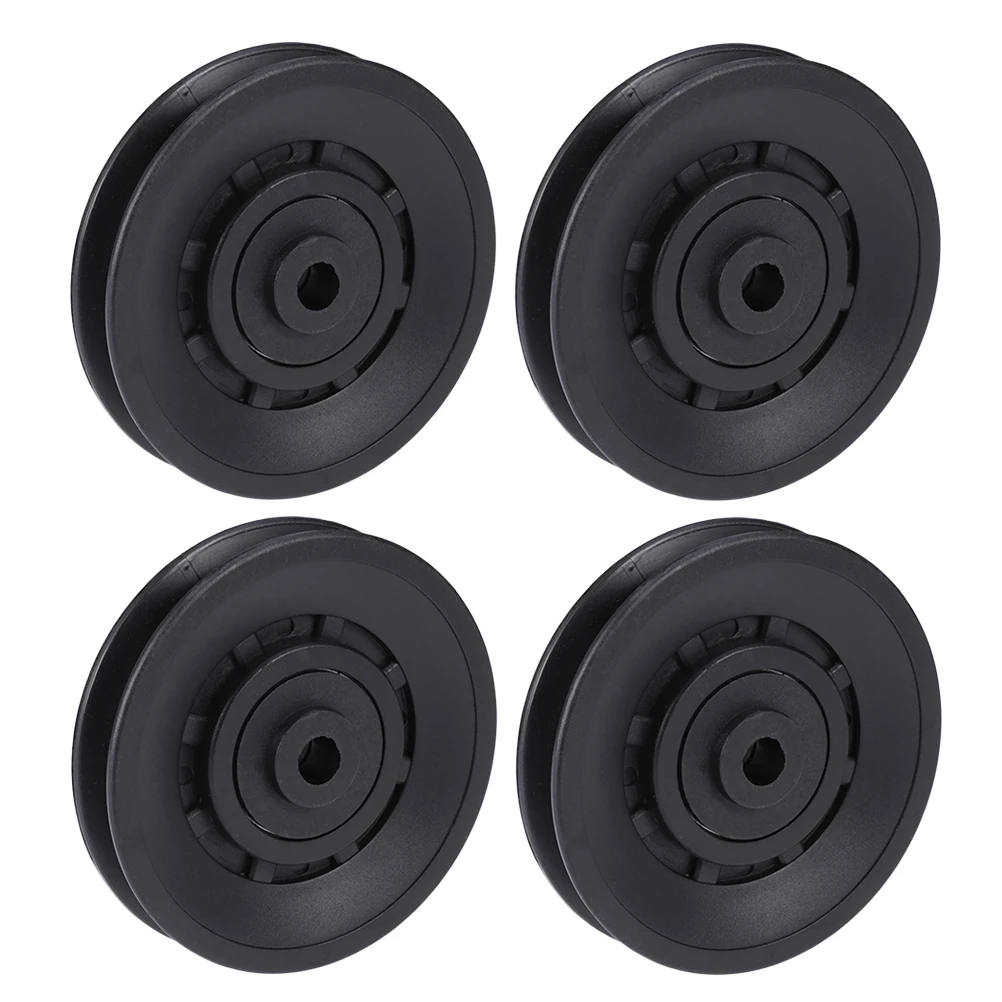 4pcs 90mm  Abration Bearing Pulley Wheel Universal Nylon Bearing Pulley Wheel Cable Gym Fitness Equipment Parts Replacement