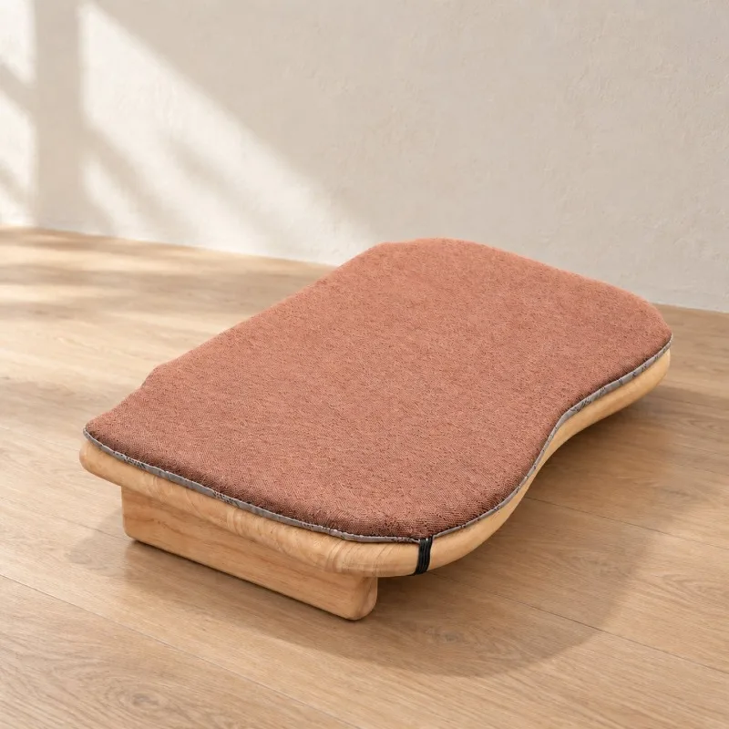 Portable sedentary solid wood seat cushion, seat stool mobile, new type of sitting meditation special stool cross-legged