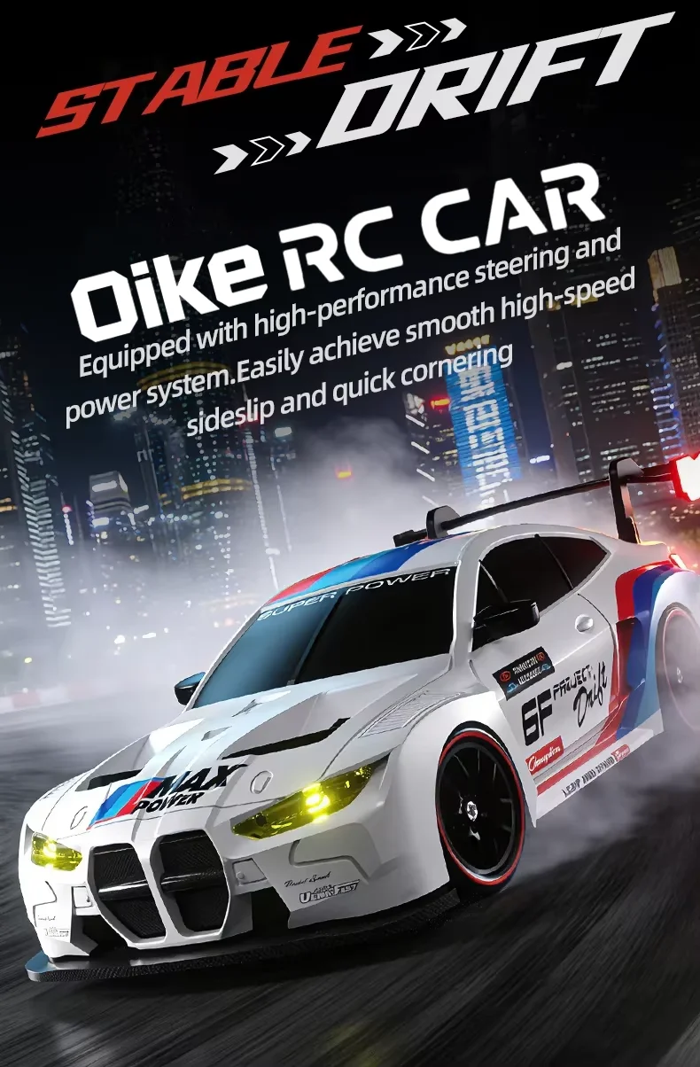 Oike 4WD Ferngesteuertes Drift-Auto 1:24 Mini Ferngesteuertes Rennauto Modell 2.4G Funk Hochgeschwindigkeits 4X4 RC Auto Fahrzeug Spielzeug – Detail 15