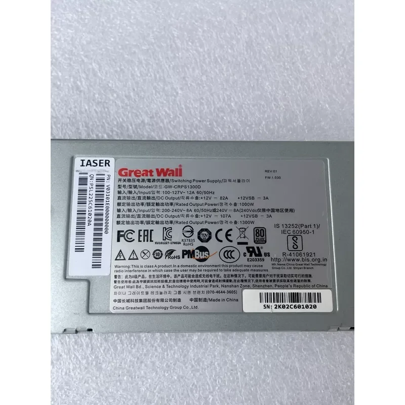 for Great Wall GW-CRPS1300D 1300W Server Redundant Power Supply Original Genuine
