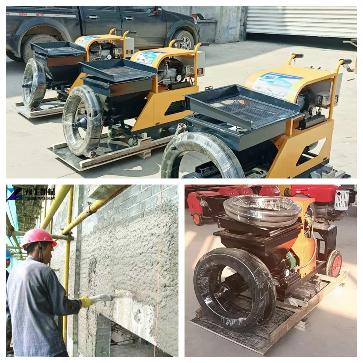 

Automatic Mortar Spraying Plaster Machine for Walls and Ceilings High Efficiency Cement Application Tool Factory Direct Sale